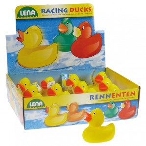 Bade Ente Racing Ducks, 8 cm 4-fach assortiert