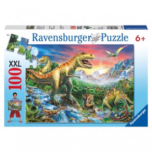 Puzzle Bei den Dinosaurier 100 Teile XXL,