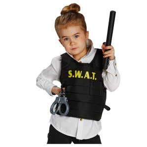 SWAT-Weste, 4-7 Jahre 4-teilig,