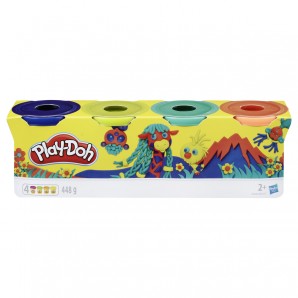 Play-Doh 4er Pack WILD dunkelblau