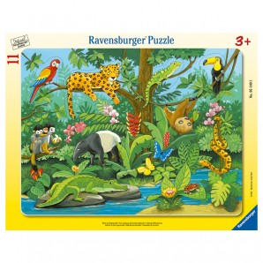 Puzzle Tiere im Regenwald 