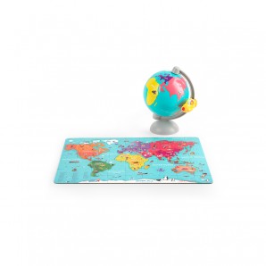 Puzzle Weltkarte in Globus Puzzle 64 Teile