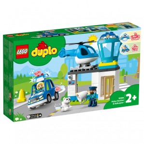 Polizeistation mit Hubschrauber Lego Duplo