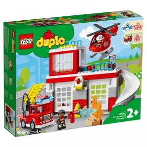 Feuerwehrwache mit Hubschrauber Lego Duplo