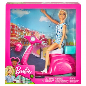 Barbie Puppe und Motorroller Puppe
