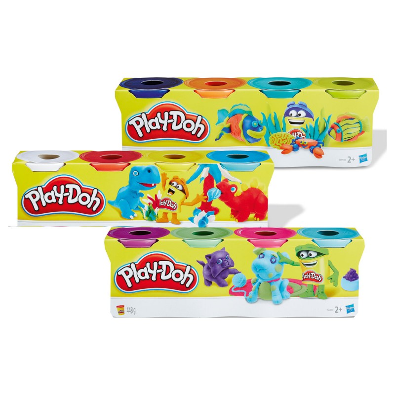 Play-Doh 4-er Pack Knete 4 Dosen à 112g,