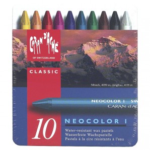 Neocolor I, 10 Farben wasserfest,