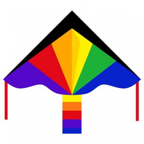 Drachen Simple Flyer Rainbow 120x75 cm,