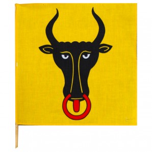 Fahne UR, Stoff, 30x30 cm 